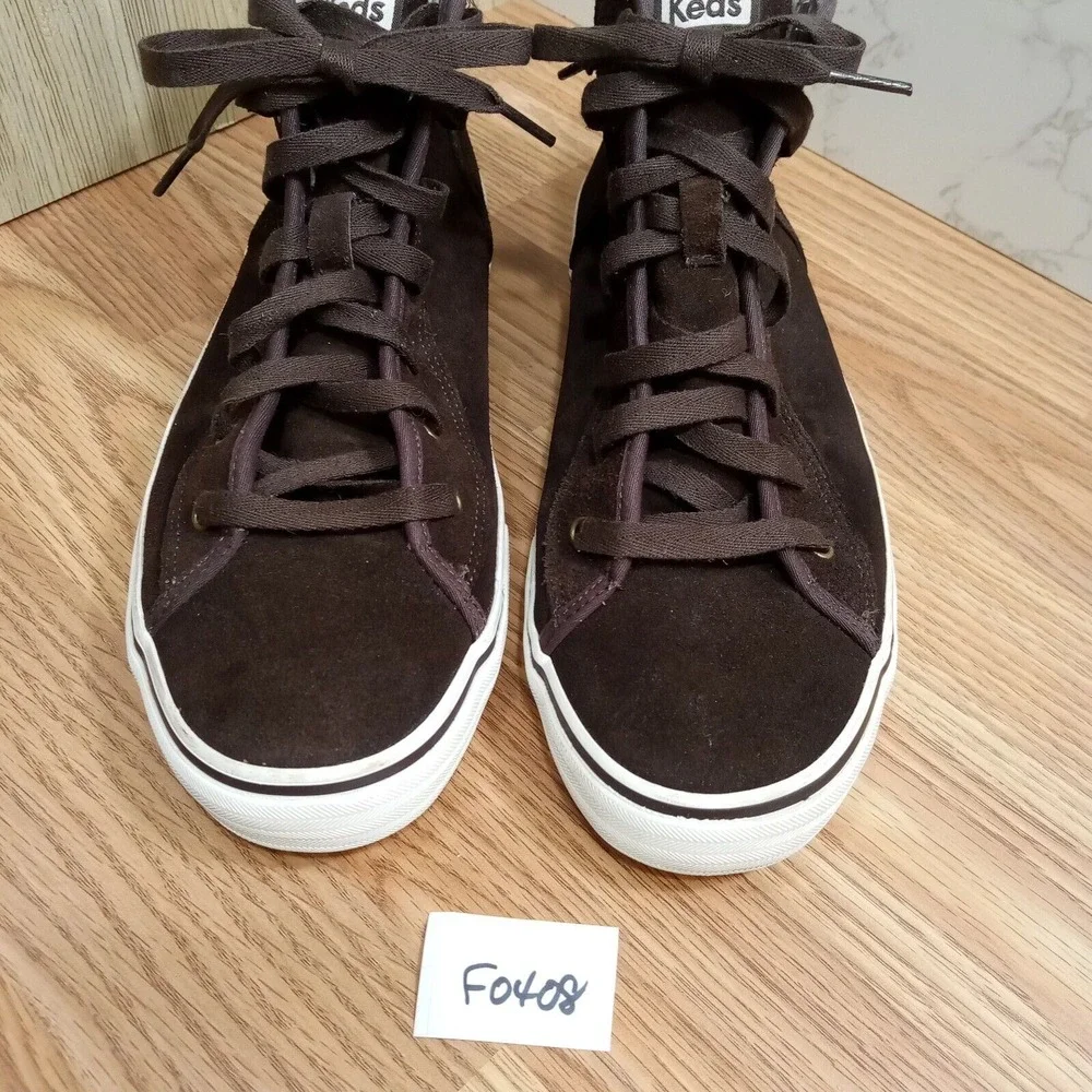 Keds Suede High Top Womens Sz 9 EU 40‎ Brown Lace Up Shoe Sneaker Faux Fur Lined